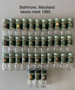 61 Vintage McCormick Glass Spice Bottles