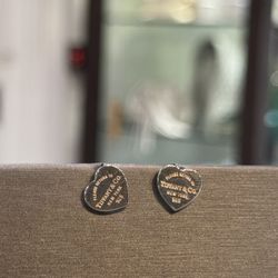 Tiffany & Co Return to Tiffany Mini Heart Tag Stud Earrings in Sterling Silver