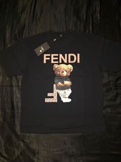 Fendi Teddy Bear T-Shirt, Black, Size L