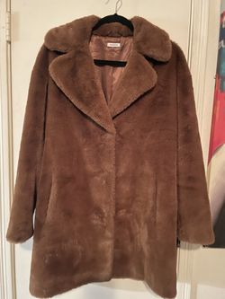Single breasted Faux Fur Coat