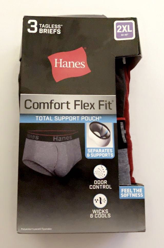 Hanes Comfort Flex Fit Men's Briefs with Total Support Pouch, 3-Pack Underwear