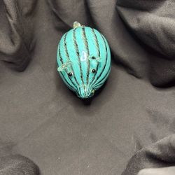 Item title: Handblown Glass Pig Sculpture — Solid Pure Glass, 3–4 lb