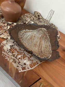 Heavy vase for decor hand made ( lava )