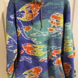 NWT Disney Hoodie Adult size L Blue Green Avatar Pandora Animal Kingdom Fleece