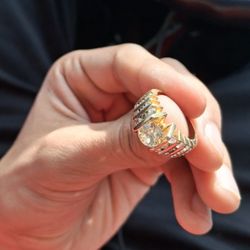 14k Gold Ring One Carat Diamond SI Quality Color H Center Stone 