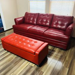 Sofa/ Couch Bed w/ Ottoman 