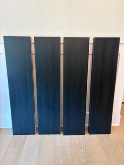 4 dark brown/black ikea lack floating shelves - $60