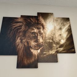 Multi Panel Lion Portrait 