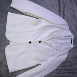 White Zara Blazer/ Jacket Size M