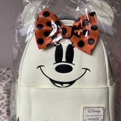 Loungefly Disney Minnie Mouse Ghost Cosplay Mini Backpack Glow-In-The-Dark