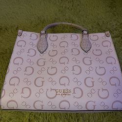 baby pink guess purse 