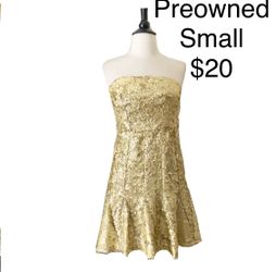 Gold Sequin Dress Small