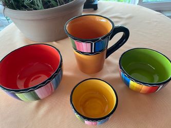 Mug and 3 small bowls