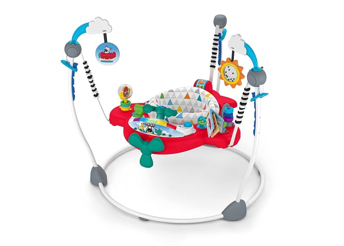 Baby Einstein Ocean Explorers Airplane Adventure 2-in-1 Interactive Activity Jumper with Lights