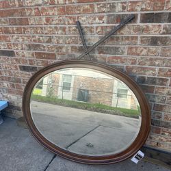 Large Mirror Has Brackets For Dresser Or Can Be Removed To Hang On Wall