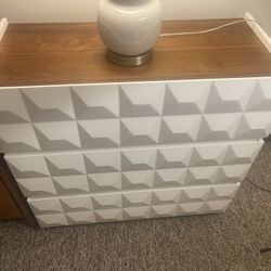 CB2 Issa Hi-Gloss White 3-Drawer Dresser