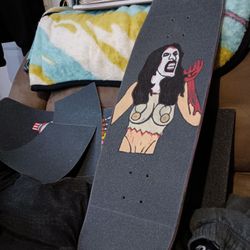 SkateBoard Creature Rode Once  $70 Custom Hand Painted Grip Tape.