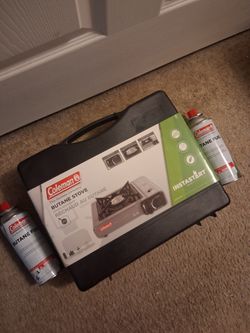 Coleman Butane Single Burner Camp Stove And 2 Butane Cans
