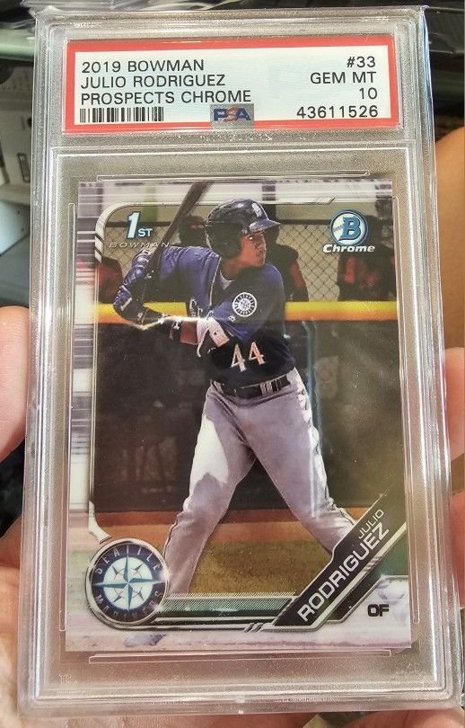 2019 Bowman Julio Rodriguez Chrome PSA 10