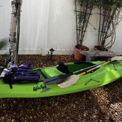 Lifetime 10.5 Ft Kayak With 2 Sets of Paddles  and Seat
