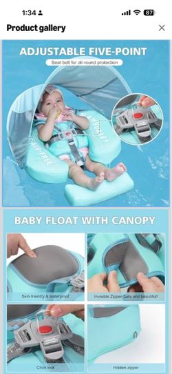 Mambobaby Air-Free Baby Float with Canopy