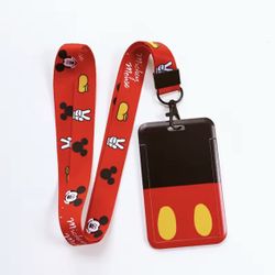 Mickey Mouse Lanyard With Cardholder 