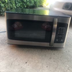 Hamilton Beach Microwave Steel Front