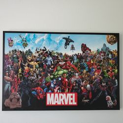 Artissimo "The Line Up" Framed Canvas Wall Art