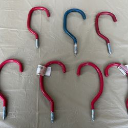 7 Metal Coated Large Hooks