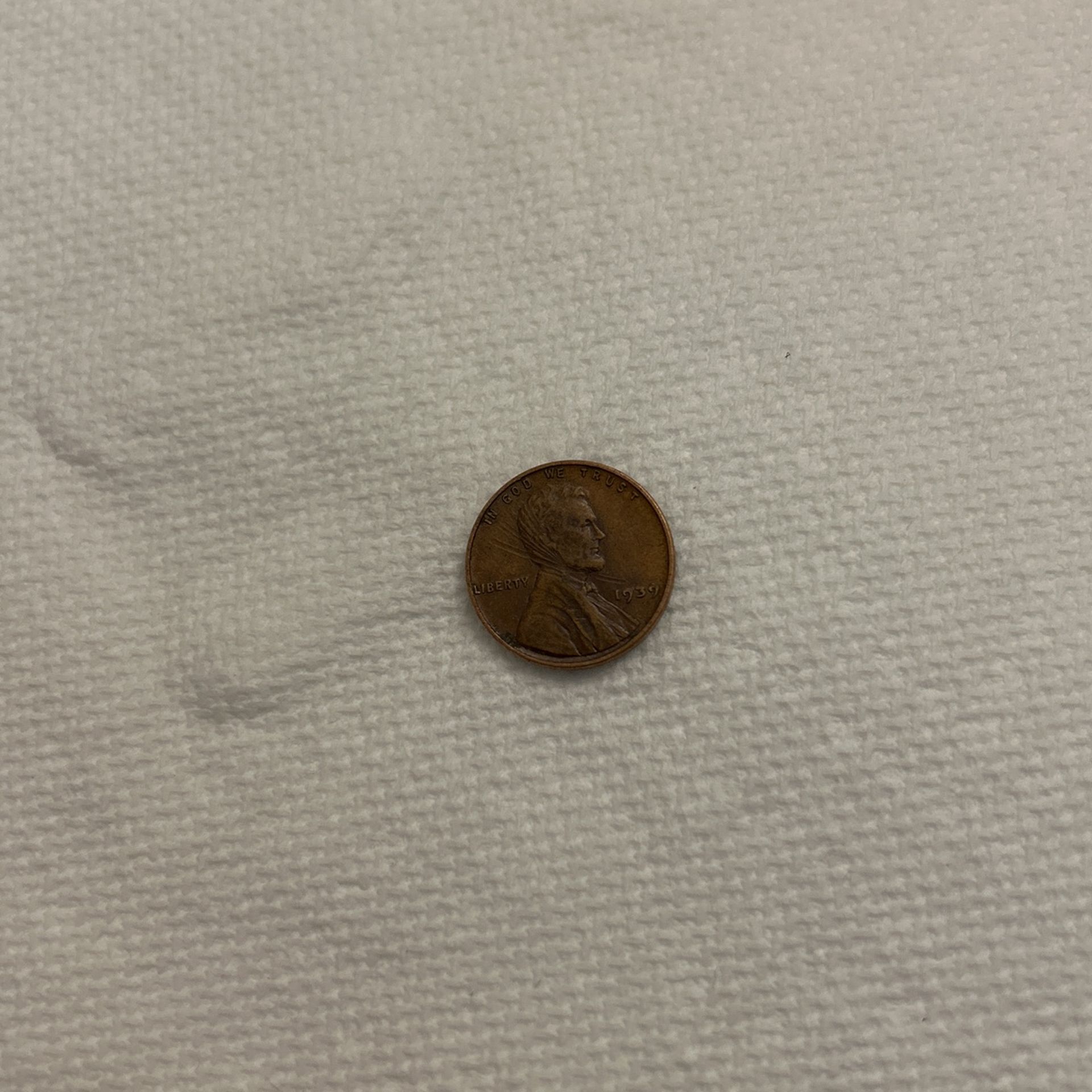 1939 Lincoln Wheat No Mint Mark