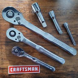 6pc Craftsman Ratchets & Extensions