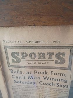 2 Different Newspapers Ones From L Chicago Daily Tribune And The Buffalo Evening News 1(contact info removed)