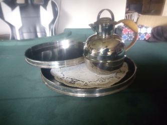 Vintage Milk Jug And Trays 