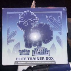 The item is a Pokémon Trading Card Game (TCG) Sword & Shield—Silver Tempest Elite Trainer Box (ETB)