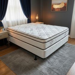 New Queen Mattress And Box Spring 2 Pc Bed Frame Is Not Included