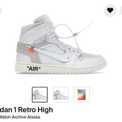 Jordan 1 Retro High Virgil Abloh Archive Alaska