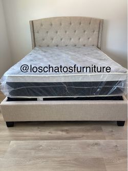 Queen size bed frame and mattress