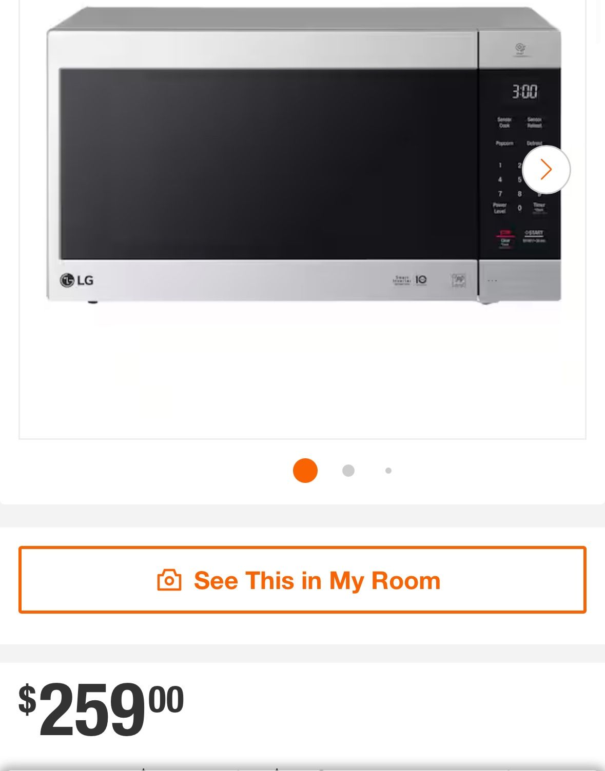 NeoChef LG 24 in. Width 2.0 cu.ft. Stainless Steel 1200-Watt Countertop Microwave MSRP $259