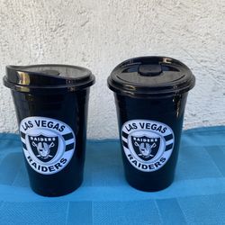 NFL Las Vegas Raiders Coffee Drink Cup Hot / Cold Tumbler Set.