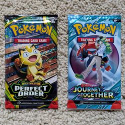 NEW Pokemon Trading Card Game TCG Perfect Order and Journey Together booster packs with 10 cards