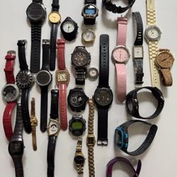 Lot Of 27 Watches Sold As Is Read Please Casio Timex Fitbit Strada Geneva
