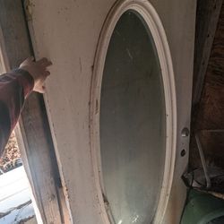 Metal Door With Glass Oval