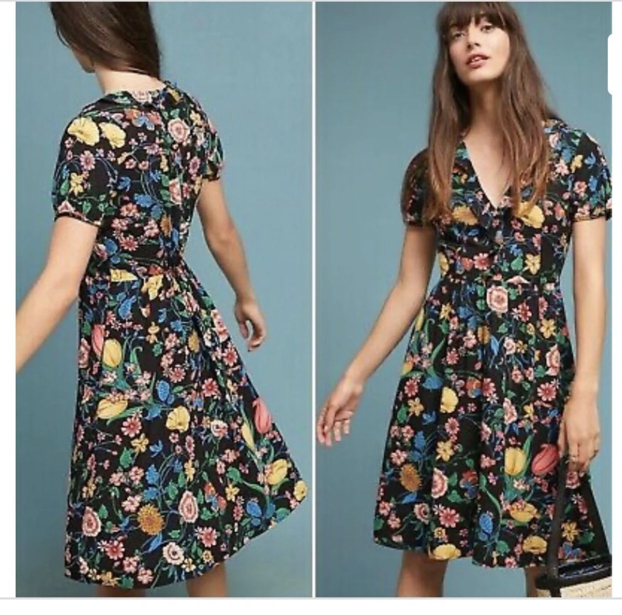 Anthropologie Maeve Bloedel floral Dress 6