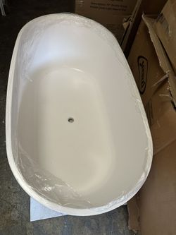 Signature Hardware Solid Surface Freestanding Bathtub 