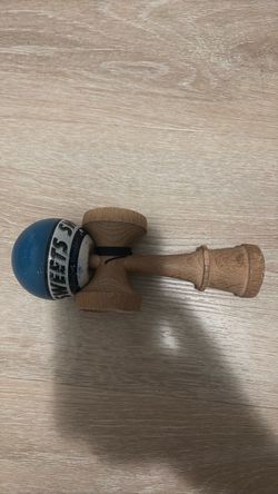 Wooden Kendama with Blue Ball