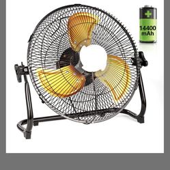 Lcocove Battery Operated Fan Can Running 5-24 Hours, Rechargable Fan For Camping?Patio?Fishing?With USB Output For Phone