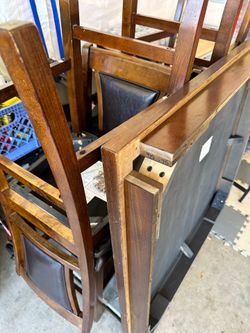 Wood dining table