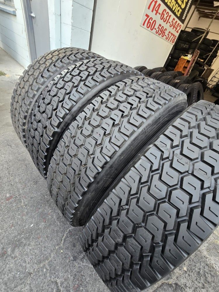4 used trailer tires 295 75r22.5 Bridgestone R197 $550.00 all 4
