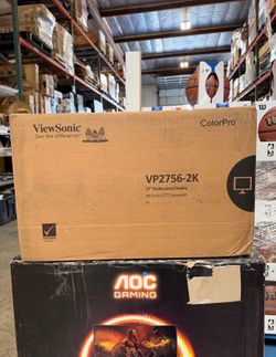 ViewSonic VP2756-4K 27 Inch 4K UHD IPS Ergonomic Monitor with Ultra-Thin Bezels Brand New In Box 279.99