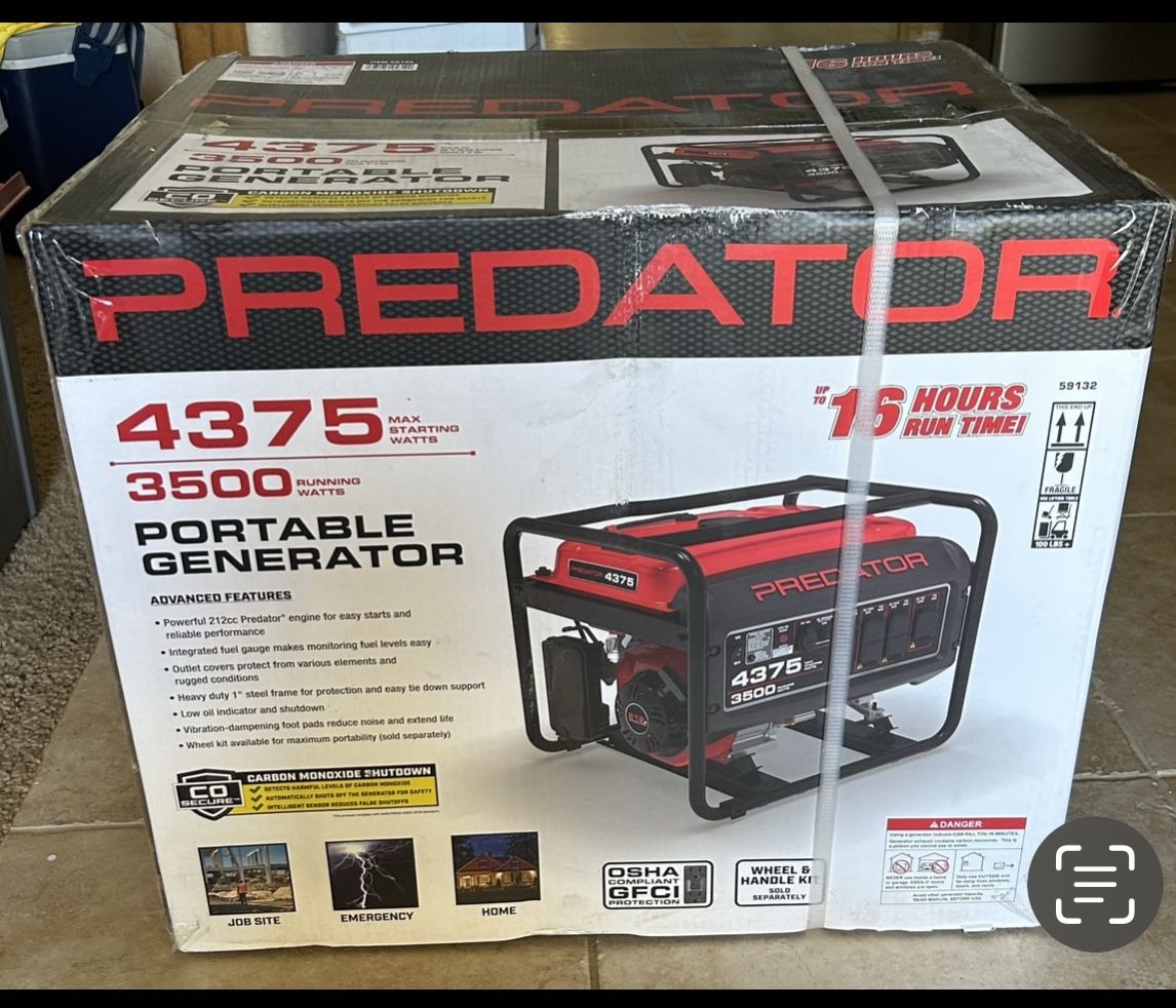 Brand New Predator 4375  With Wheel Kit $587 Retail 